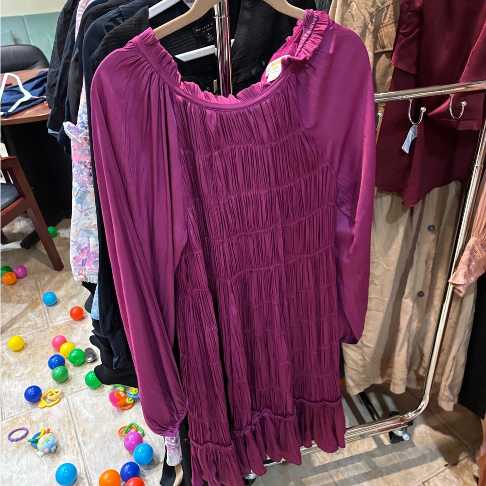Anthropologie Maeve Fuchsia Blouse
